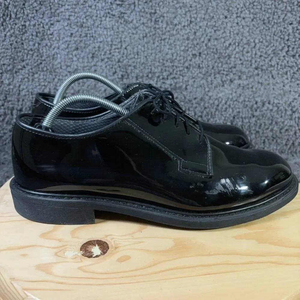 Altama Oxford Mens Size 10 Wide Black Leather Military Vibram Dress Shoes USA